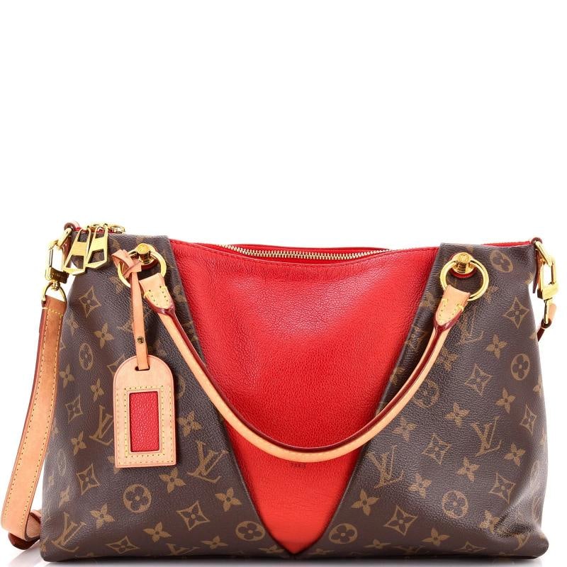 Louis Vuitton V Tote Monogram Canvas and Leather MM: Accessories: Luggage Tag, With Strap Measurements: Handle Drop 4", Height 10", Width 13.5", Depth 5", Strap Drop 18-20". Condition: Pre-owned - Fair,Brand: Louis Vuitton,Exterior Material: Canvas Coat
