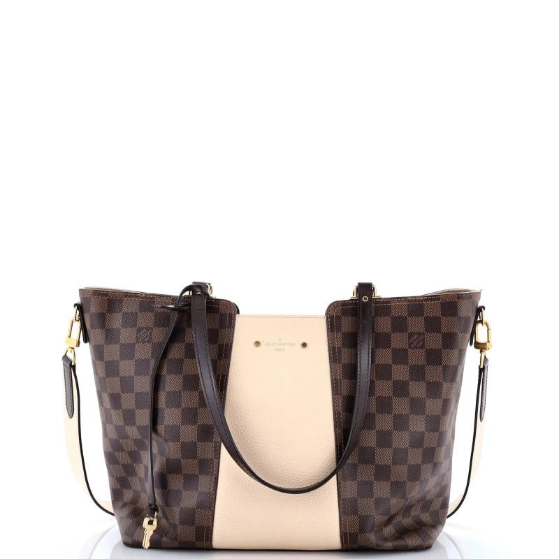 Louis Vuitton Jersey Handbag Damier with Leather: Accessories: Lock, Keys, With Strap Measurements: Handle Drop 10", Height 11", Width 12", Depth 5", Strap Drop 17". Condition: Pre-owned - Good,Brand: Louis Vuitton,Exterior Material: Canvas Coated, L