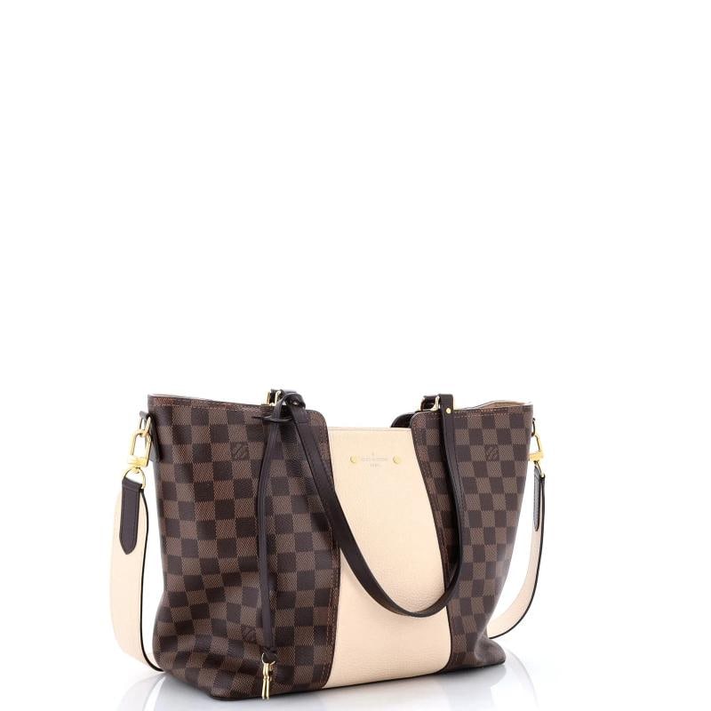 Louis Vuitton Jersey Handbag Damier with Leather - 2