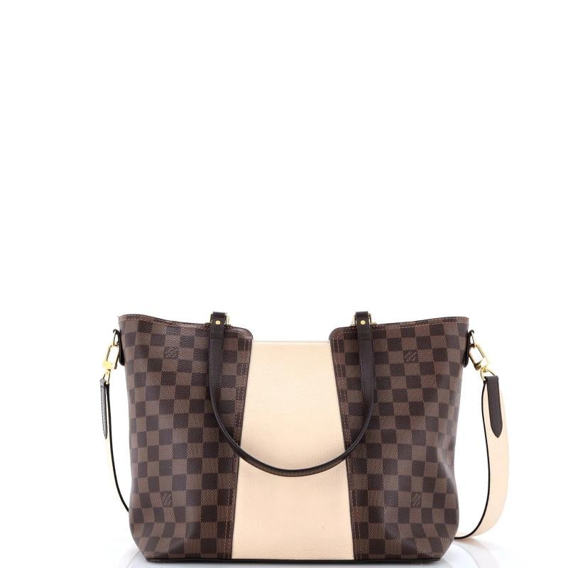Louis Vuitton Jersey Handbag Damier with Leather - 3
