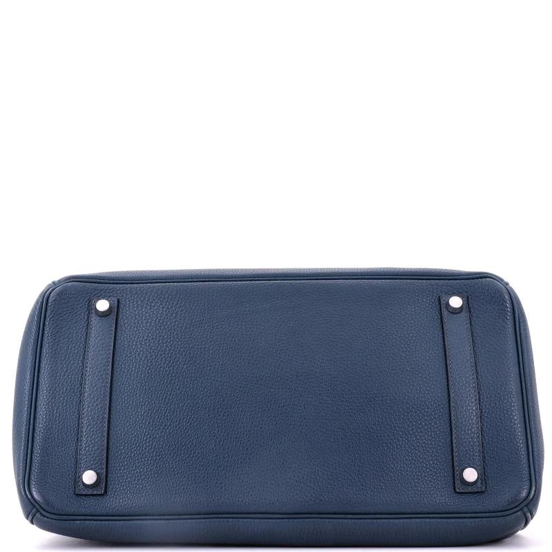 Hermes Birkin Handbag Bleu de Malte Togo with Palladium Hardware 35 - 4