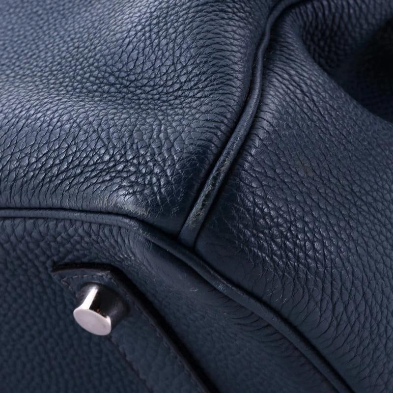 Hermes Birkin Handbag Bleu de Malte Togo with Palladium Hardware 35 - 7