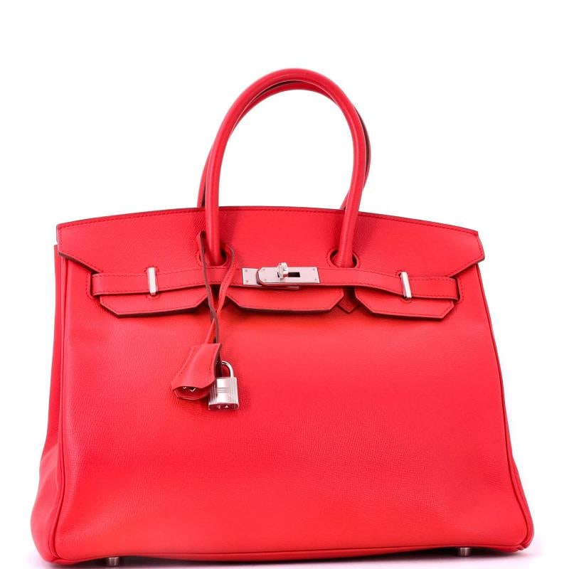 Hermes Birkin Handbag Bougainvillier Epsom with Palladium Hardware 35 - 2