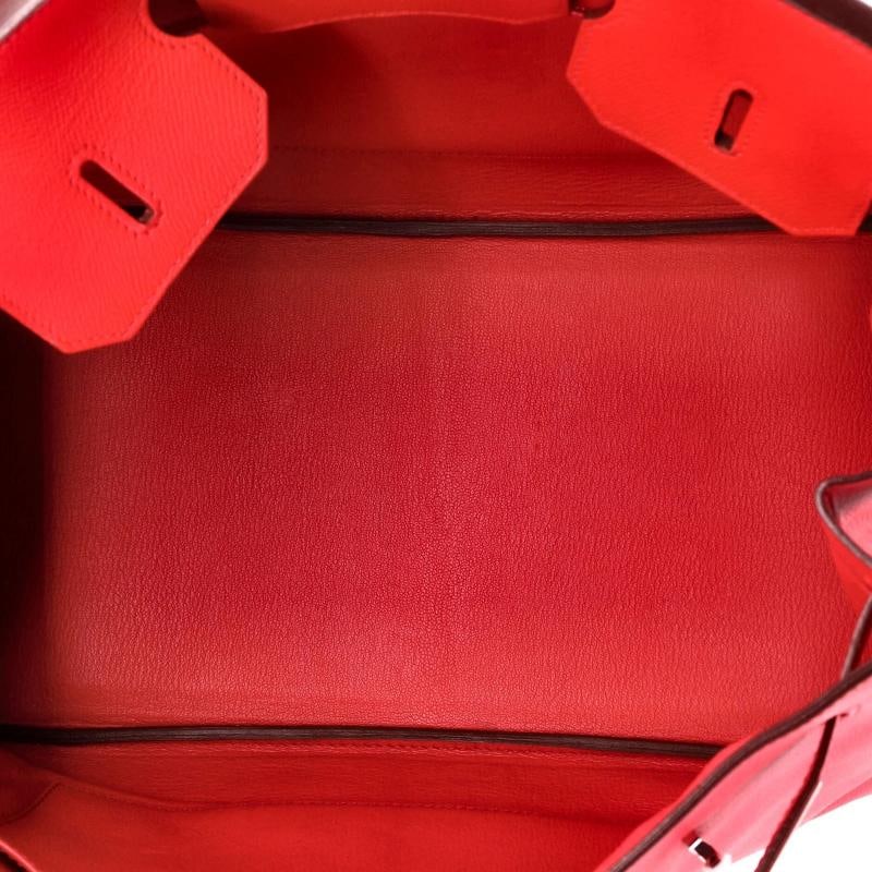 Hermes Birkin Handbag Bougainvillier Epsom with Palladium Hardware 35 - 5