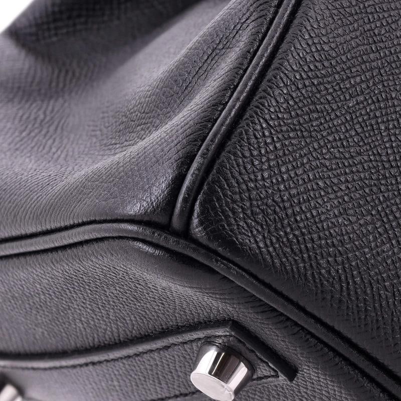 Hermes Birkin Handbag Noir Epsom with Palladium Hardware 30 - 7