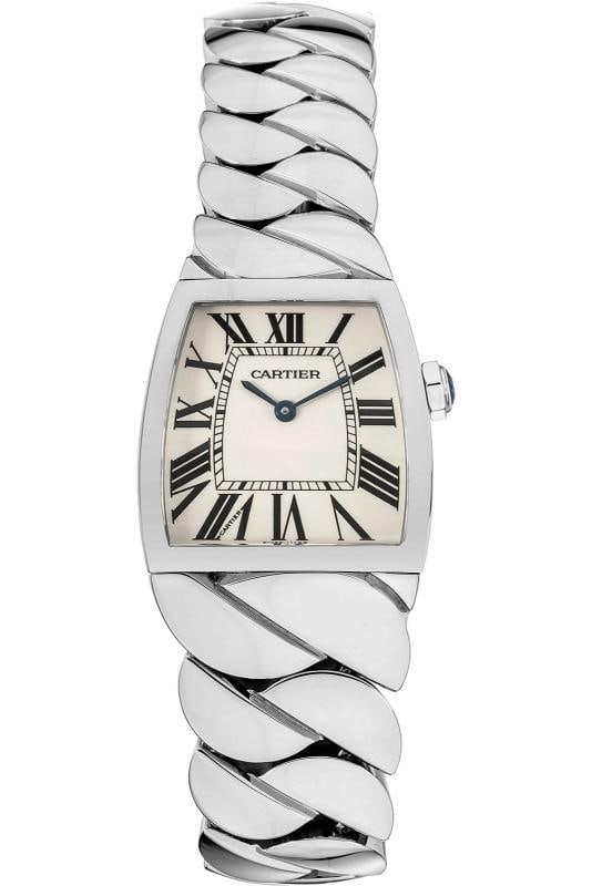 Cartier La Dona W6600221 Card Stainless Steel White Dial Quartz 28x27mm: Case Size 28x27mm Wrist Fit 6 Inches Box No Papers Yes Condition Ã¢â‚¬â€� Very Good Full Specifications SKU Cartier#1825 Brand Cartier Model La Dona Referen