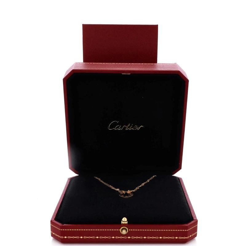 Cartier 2 Diamonds Love Pendant Necklace 18K Yellow Gold and Diamonds - 2