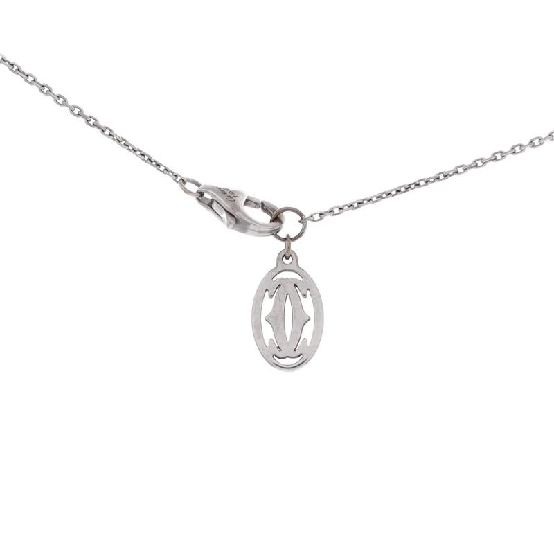 Cartier Cross Pendant Necklace 18K White Gold with Diamonds - 3
