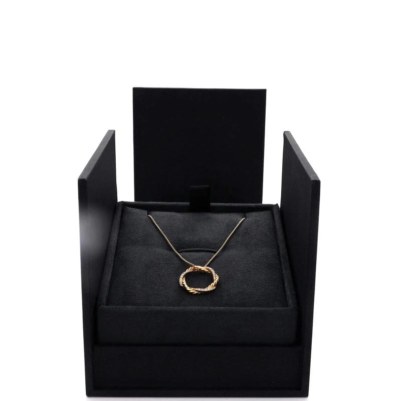 David Yurman Infinity Pendant Necklace 18K Yellow Gold with Diamonds Petite - 2