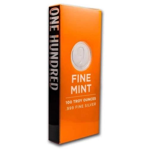 100 oz Silver Bar 9Fine Mint .999 Fine: Brand: 9Fine Mint,MPN: 176487,Year: N/A,Fineness: 0.999,Denomination: 100 oz,Circulated/Uncirculated: None,Certification: Uncertified,Country of Origin: United States