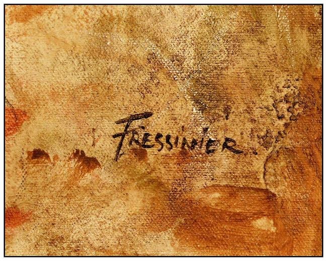 Francois Fressinier Large Original Painting Oil On Canvas Female Portrait Signed - 4