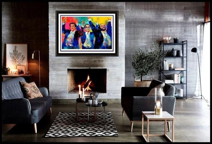 LeRoy Neiman The Three Tenors Large Color Serigraph Signed Pavarotti Domingo Art - 2