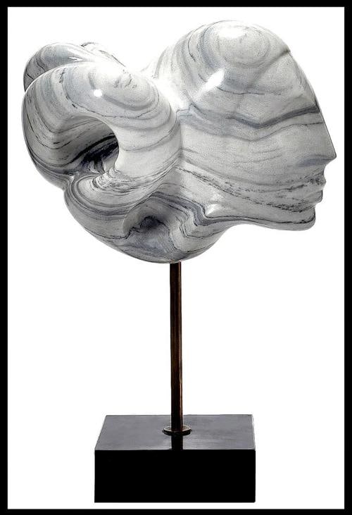 ANTHONY QUINN Original MARBLE SCULPTURE~(18"h x 8" x 12"): Condition: Used,Artist: Anthony Quinn,Signed: Yes,Material: Marble,Certificate of Authenticity (COA): Yes,Item Length: 8 in,Region of Origin: US,Subject: Figures, Women,Type: