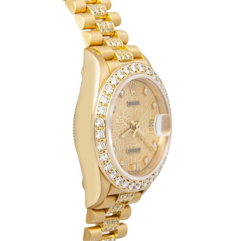 Rolex DateJust 69178J President 18K Yellow Gold Champagne Dial Automatic 26MM - 4