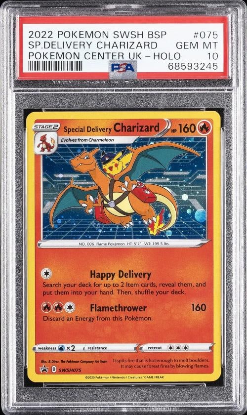 2022 POKEMON SWSH BLACK STAR PROMO #075 SPECIAL DELIVERY CHARIZARD-HOLO PSA 10 (1 of 2)