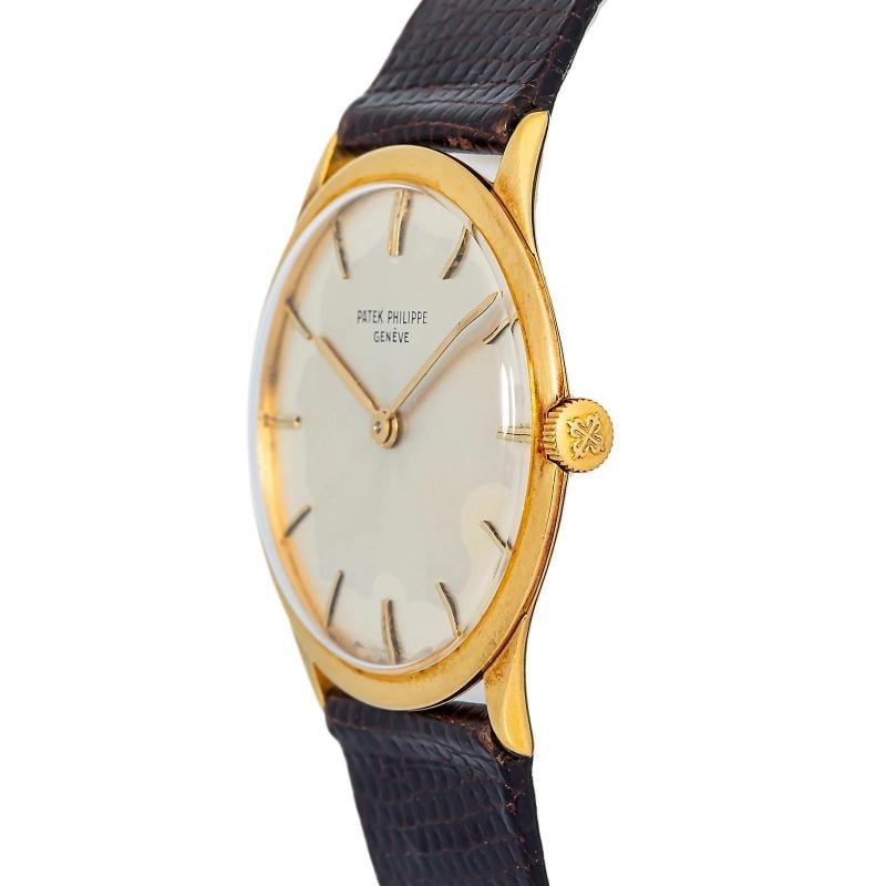 Patek Philippe Calatrava 2589 Polished YG Silver Stick Manual Winding 32.6mm - 3