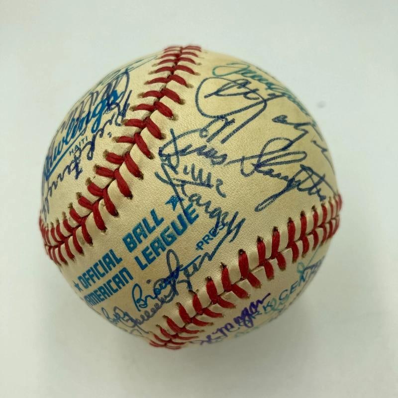 Hall Of Fame Multi Signed Baseball 33 Sigs Hank Aaron JSA COA - 10