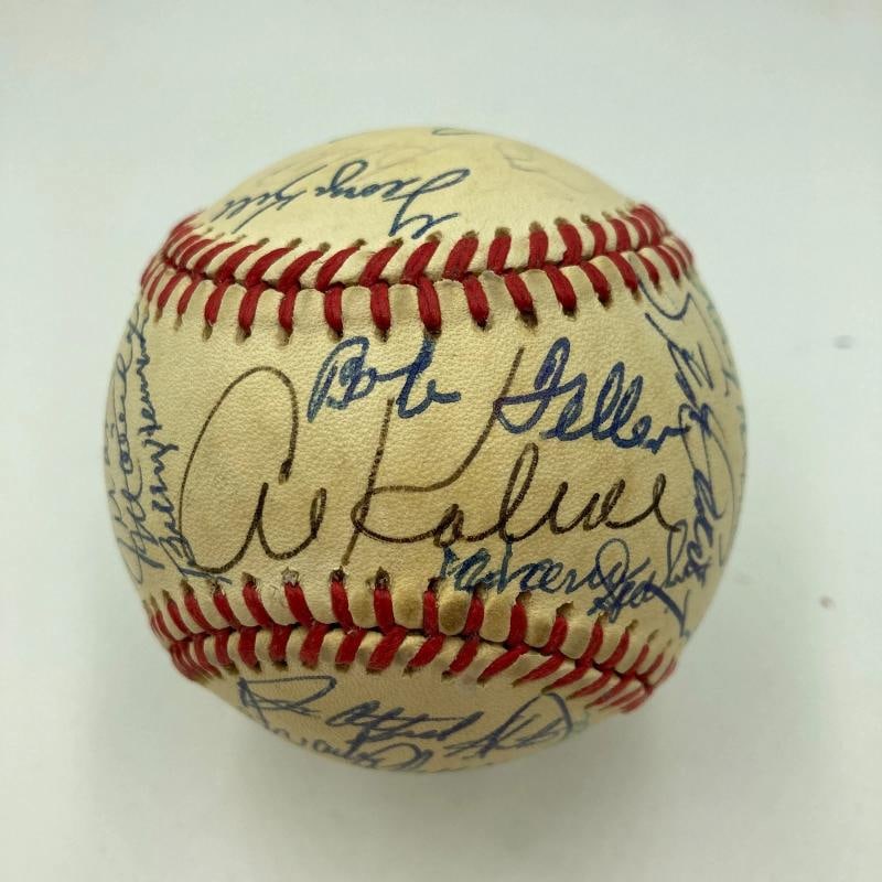 Hall Of Fame Multi Signed Baseball 33 Sigs Hank Aaron JSA COA - 2