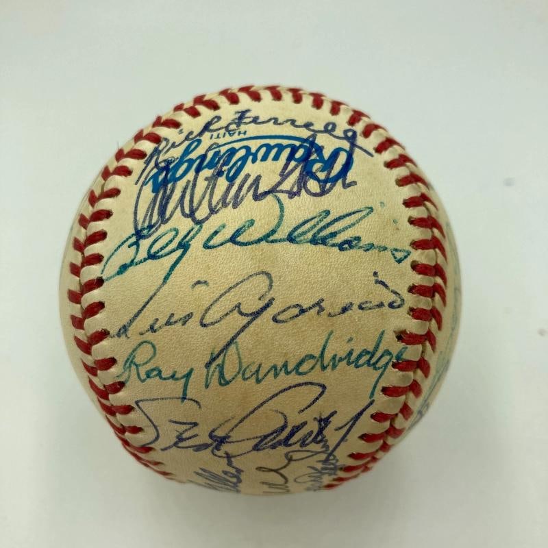 Hall Of Fame Multi Signed Baseball 33 Sigs Hank Aaron JSA COA - 7