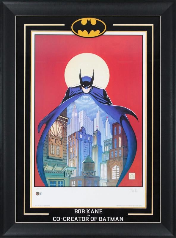 Bob Kane Batman Authentic Signed & Framed 22x30.5 Lithograph BAS: Object Type: Photograph,Autograph Authentication: Beckett,Industry: Movies,Original/Reproduction: Original,PRODUCT_COA: Beckett,PRODUCT_SIGNED_BY_NAME: Bob Kane,PRODUCT_SIGNED_BY_BRAND: