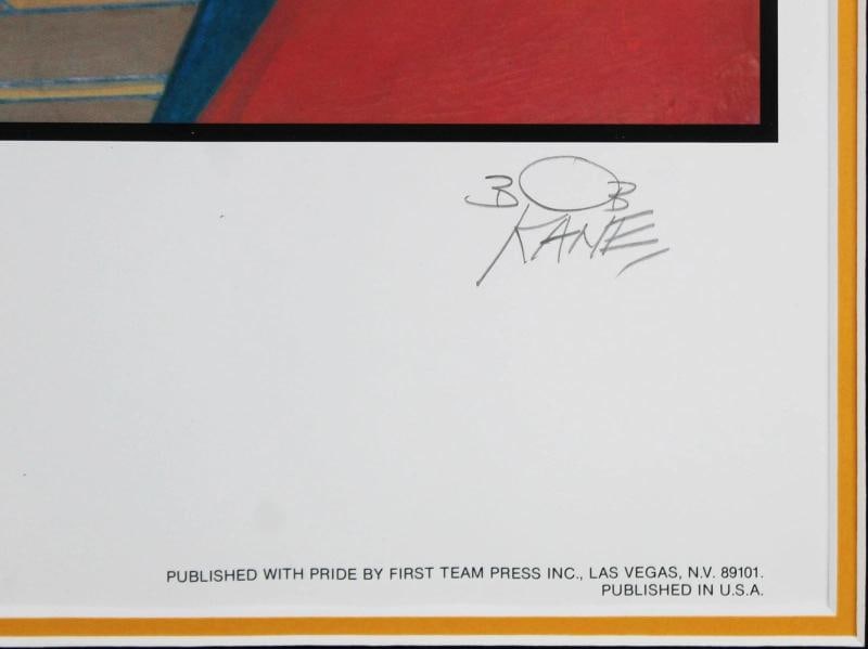 Bob Kane Batman Authentic Signed & Framed 22x30.5 Lithograph BAS - 7