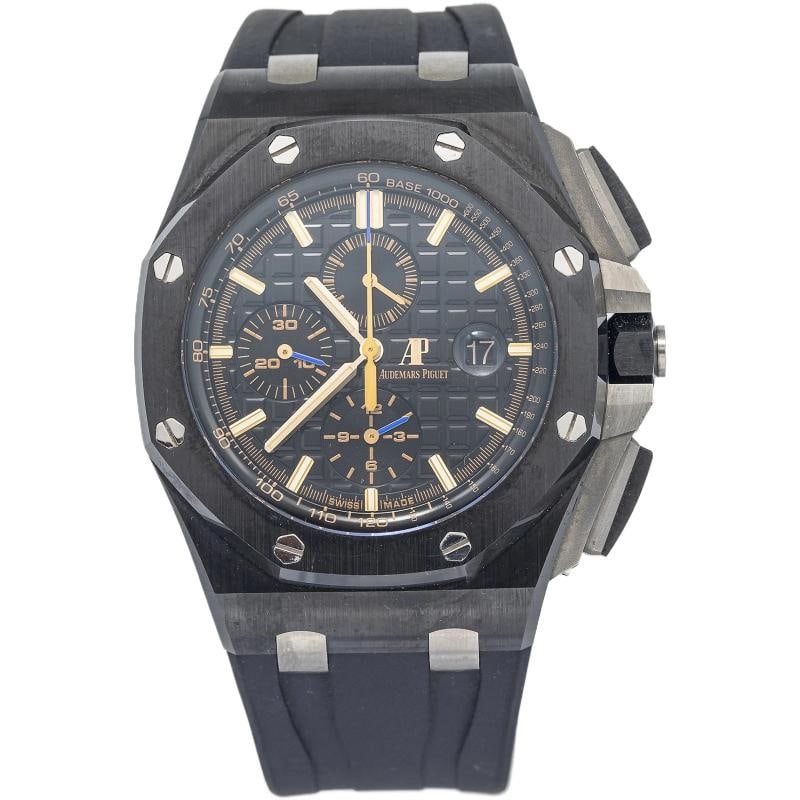 Audemars Piguet Royal Oak Offshore 26405CE.00.A002CA.02 2017 Strap Ceramic Auto: Case Size 44mm Wrist Fit 8.75 inches Box Yes Papers Yes Condition Ã¢â‚¬â€� Good Full Specifications SKU AP#230 Brand Audemars Piguet Model Royal Oak