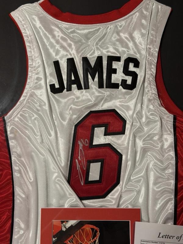 LeBron James Signed Miami Heat Jersey (JSA LOA): Player: LeBron James,Sport: Basketball,Signed: Yes,Original/Reprint: Original,Product: Jersey,Team: Miami Heat