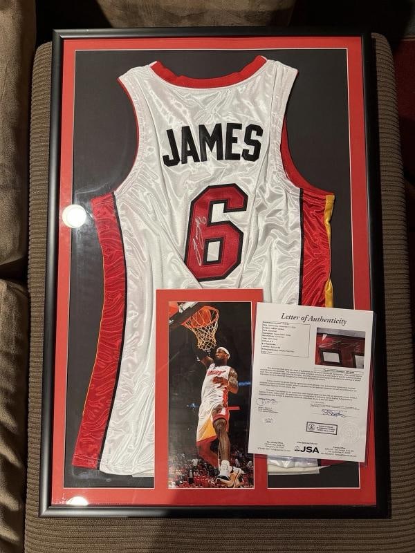 LeBron James Signed Miami Heat Jersey (JSA LOA) - 9