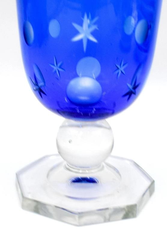 Rare Steuben Cut to Clear Flemish Blue Walter Dorwin Teague Vase -Empire Pattern - 3