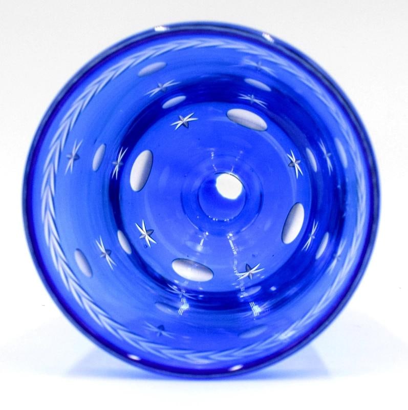 Rare Steuben Cut to Clear Flemish Blue Walter Dorwin Teague Vase -Empire Pattern - 6