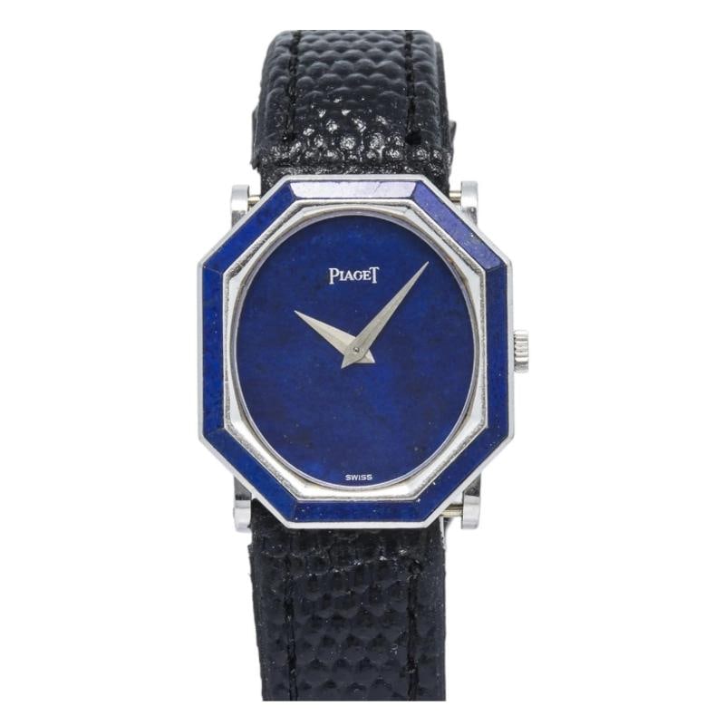 Piaget Vintage 9341 Strap White Gold Lapis Manual Winding 24mm: Case Size 24mm Wrist Fit 6.75 inches Box No Papers No Condition Ã¢â‚¬â€� Good Full Specifications SKU Piaget#16 Brand Piaget Model Vintage Reference 9341
