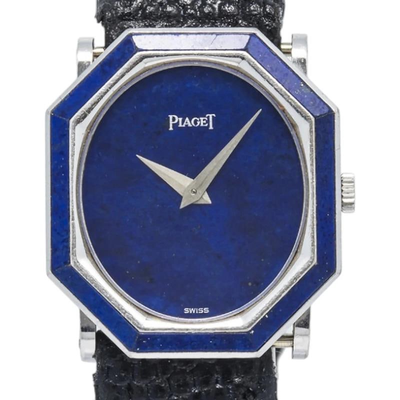 Piaget Vintage 9341 Strap White Gold Lapis Manual Winding 24mm - 2