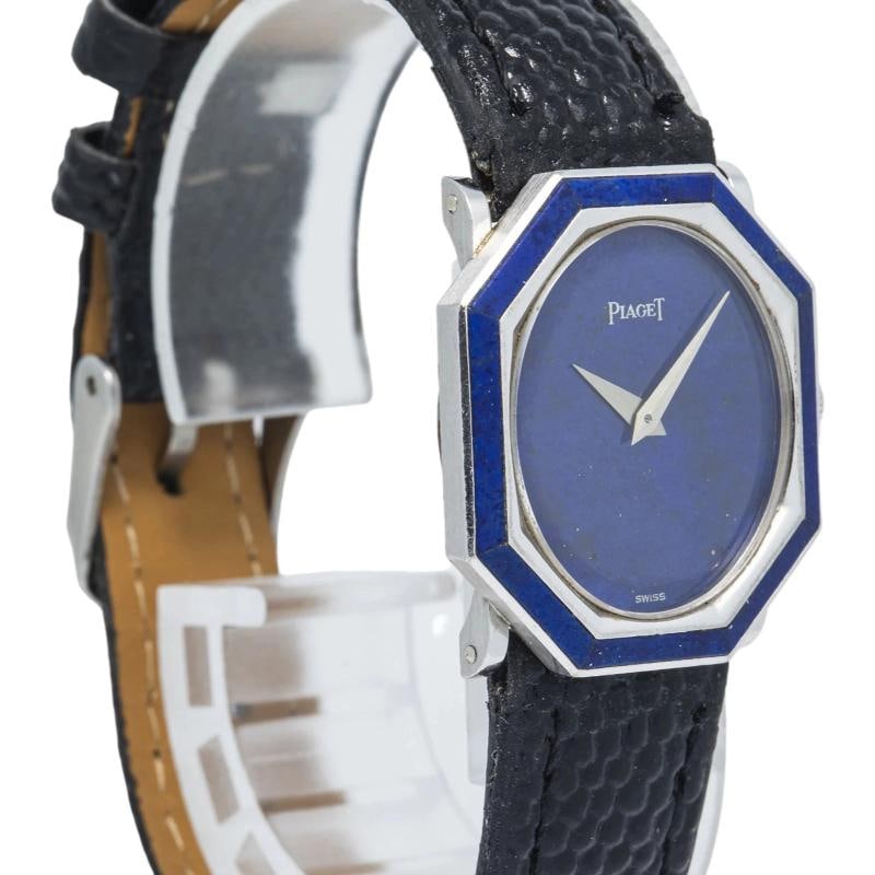 Piaget Vintage 9341 Strap White Gold Lapis Manual Winding 24mm - 3