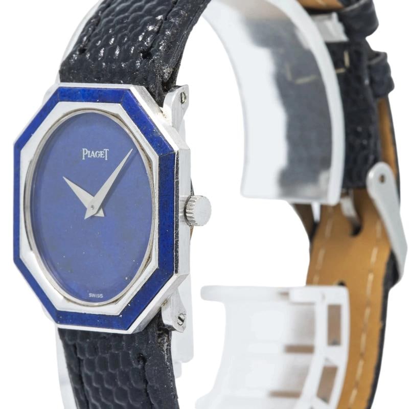 Piaget Vintage 9341 Strap White Gold Lapis Manual Winding 24mm - 4