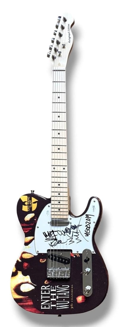 Wu-Tang Clan: Method Man, Raekwon, U-God, Inspectah Deck & Cappadonna Signed Custom Guitar (JSA) - 3