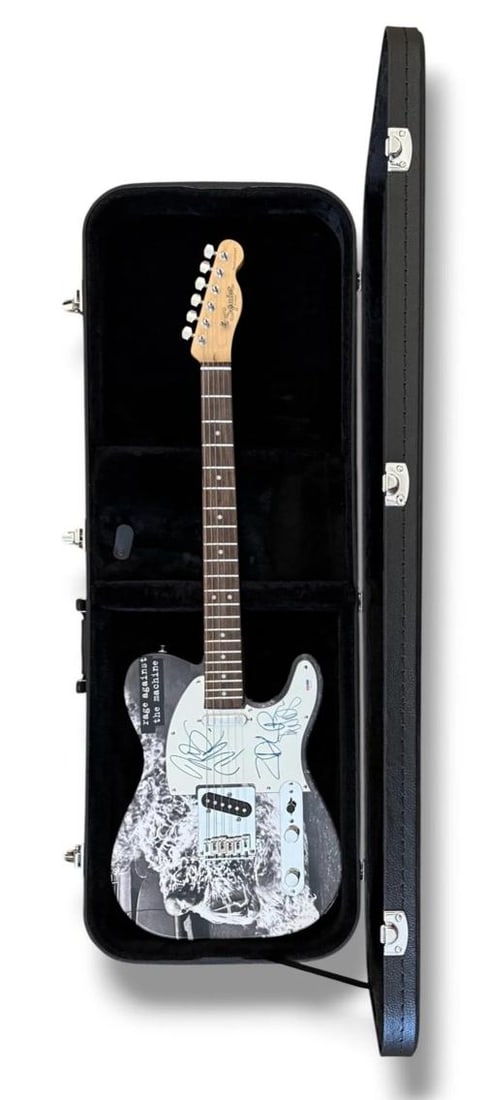 Rage Against The Machine: Zack De La Rocha, Tom Morello, Tom Commerford & Brad Wilk Signed Custom... - 4