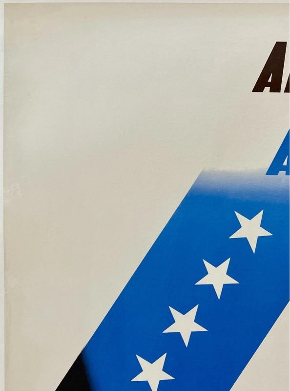 Original Vintage Poster AMERICAN AIRLINES ALL EUROPE Airline Travel Kauffer OL - 2