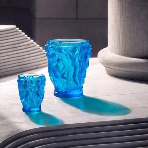 LALIQUE Cystal Bacchantes Art Glass Vase~(5.75"x4.84" - 4