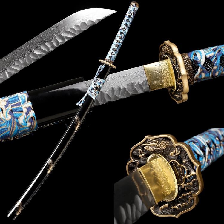 Japaese Folded Damascus Steel Sharp Katana Sword: Overall Length: 40.5 Inch /104Cm Nagasa Length: 27.8inch/70.5cm Handle Length: 10.6 Inch / 27 Cm. Condition: New: A brand-new, unused, unopened, undamaged item (including handmade items). See the