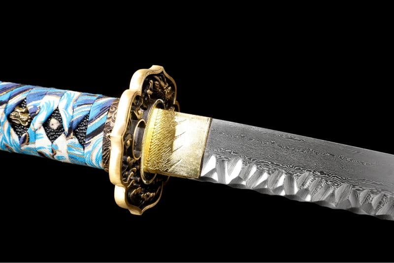 Japaese Folded Damascus Steel Sharp Katana Sword - 3