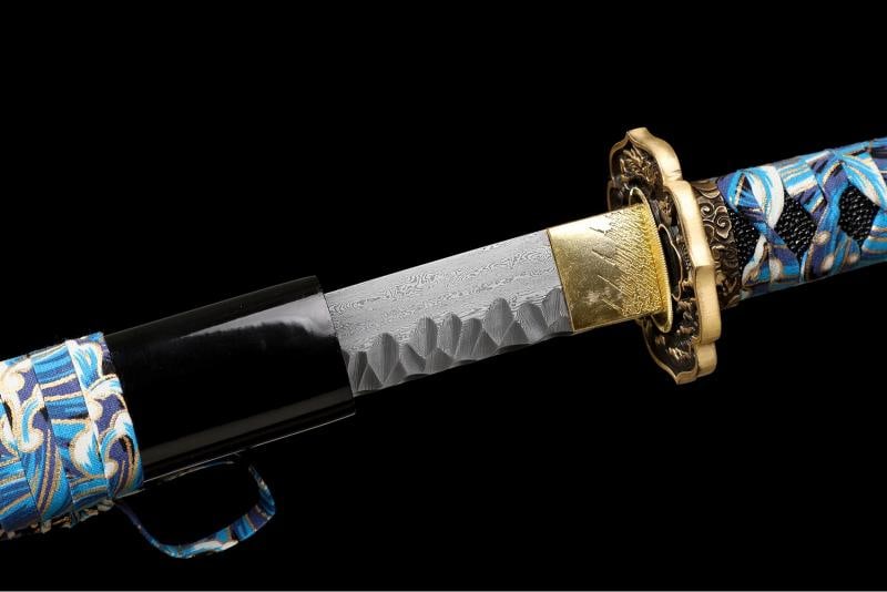 Japaese Folded Damascus Steel Sharp Katana Sword - 4