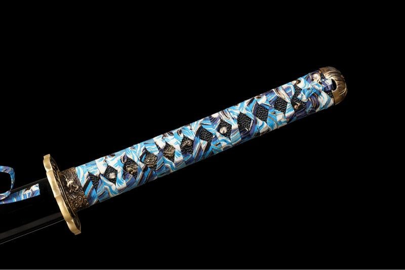 Japaese Folded Damascus Steel Sharp Katana Sword - 5