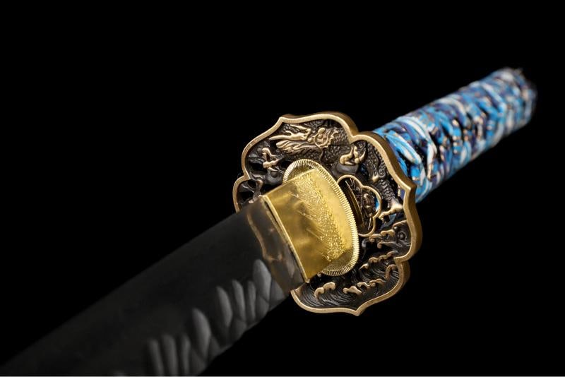 Japaese Folded Damascus Steel Sharp Katana Sword - 7