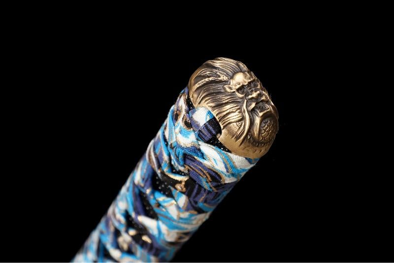 Japaese Folded Damascus Steel Sharp Katana Sword - 8