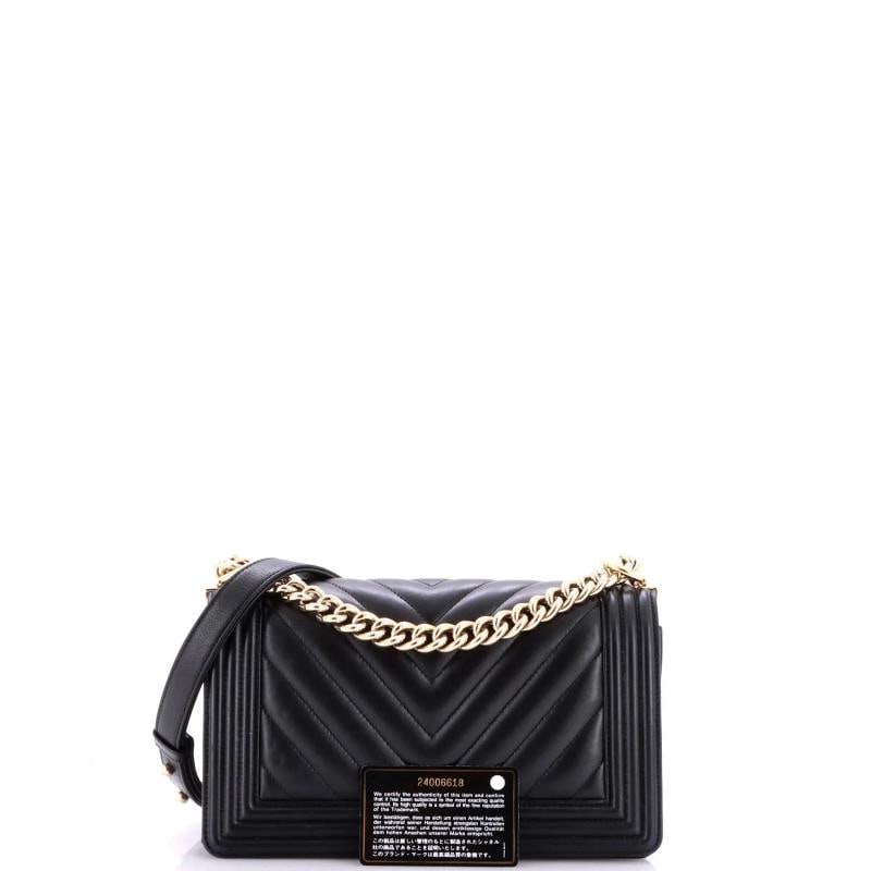Chanel Boy Flap Bag Chevron Lambskin Old Medium - 2