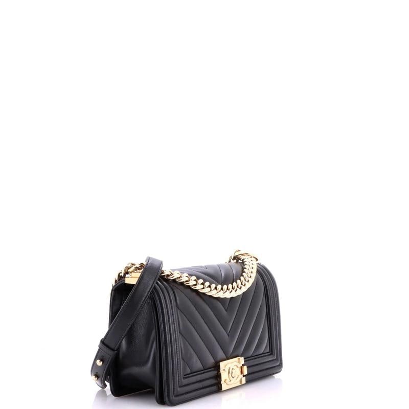 Chanel Boy Flap Bag Chevron Lambskin Old Medium - 3