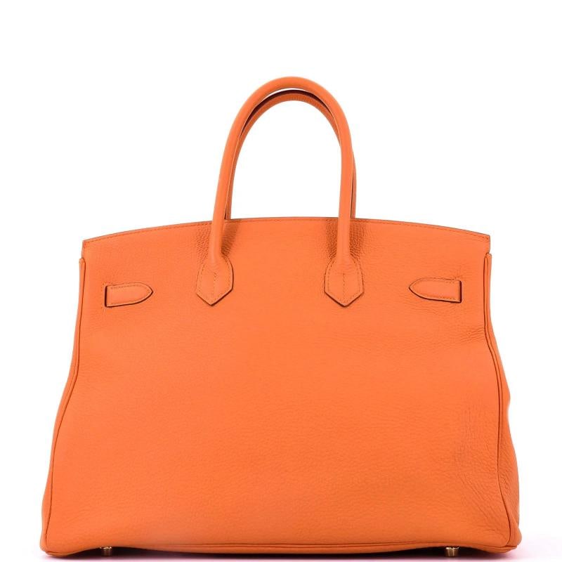 Hermes Birkin Handbag Orange H Togo with Gold Hardware 35 - 4