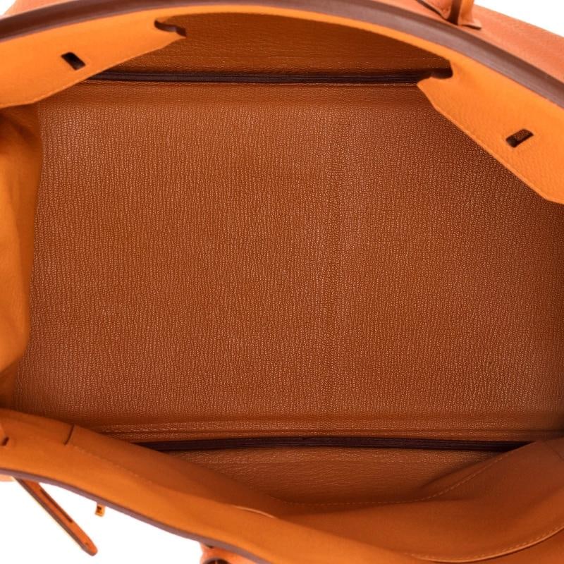 Hermes Birkin Handbag Orange H Togo with Gold Hardware 35 - 5