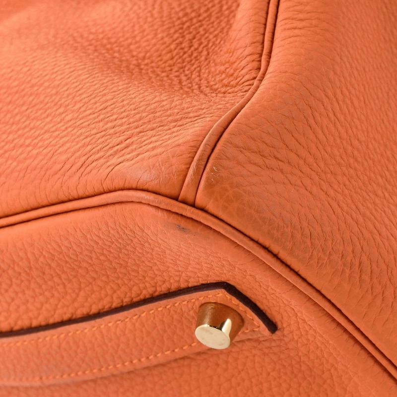 Hermes Birkin Handbag Orange H Togo with Gold Hardware 35 - 8