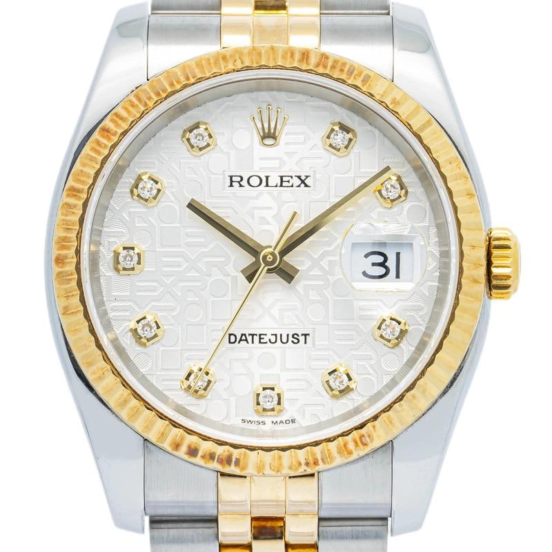Rolex Datejust 116233J Jubilee Steel Silver Jubilee Diamond Auto 36mm - 2